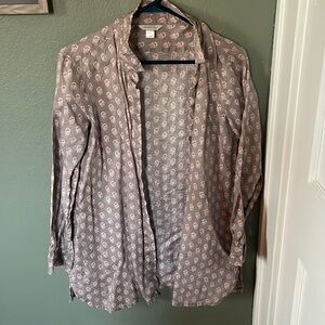 Printed button down